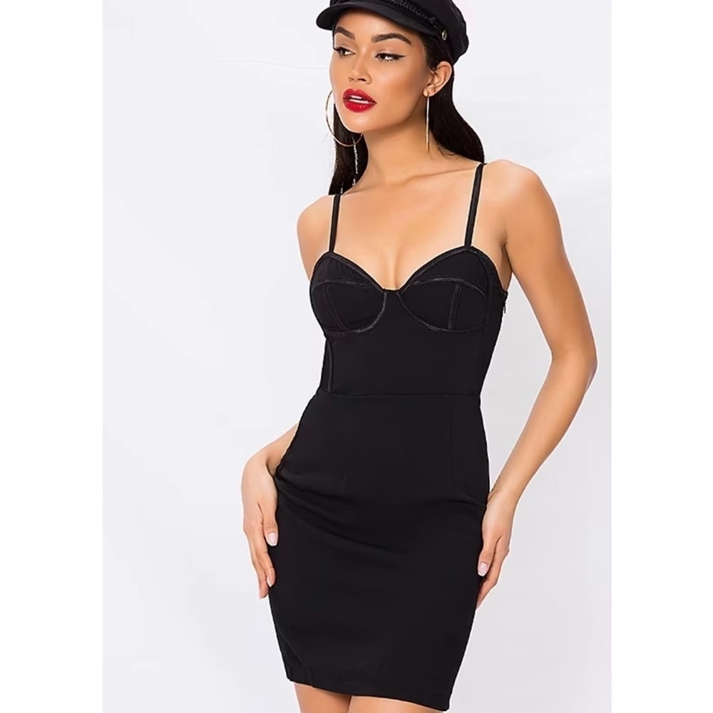 By the Way. Azalie Bustier Dress in Black